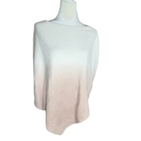 Barefoot Dreams CozyChic Ultra Lite Ocean Breeze Poncho Ombre Rose Mist One Size - Picture 2 of 8